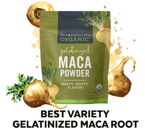 Maca Orgânica Em Pó Viva Naturals - Maca Em Pó Gelatinizada - Imagem 4