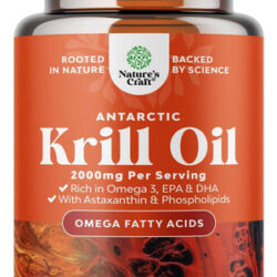 Óleo De Krill Antártico, 2000 Mg, Cápsulas Moles Por Dia