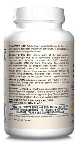 Jarrow Formulas Boneup Três Por Dia Para Densidade Óssea E N - Imagem 9