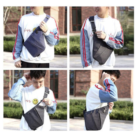 Pacote Esportivo Sling Casual Bag Chest Caminhada Travel Sli - Imagem 9