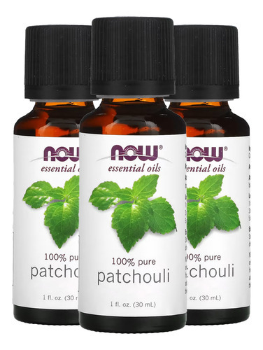 Óleo De Patchouli Now Foods 30 Ml Puro Importado 3un