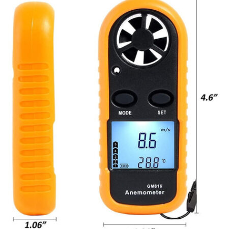 Medidor De Velocidade Do Vento Hallocool Handheld Wind Anemo - Imagem 6