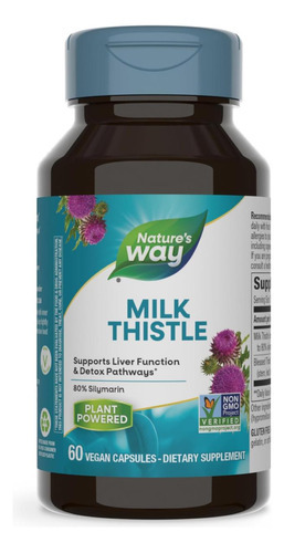 Natures Way Milk Thistle, Apoia A Função Hepática E Vias De