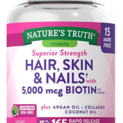 Vitamina Natures Truth Para Cabelos, Pele E Unhas | 5000mcg