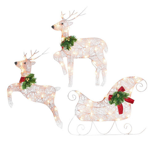 Decorações De Jardim Ao Ar Livre Com Arte Iluminada Elk