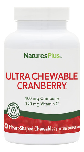 Suplemento Nature"s Plus Ultra Mastigável De Cranberry 200 M