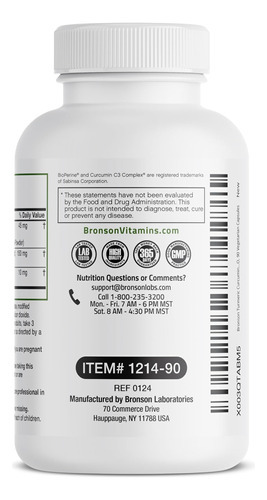 Curcumina De Cúrcuma Bronson 1500 Mg Por Porção Antioxidante - Imagem 5