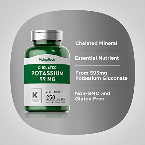 Suplemento De Potássio Quelatado 99 Mg | 250 Cápsulas | Gluc - Imagem 4