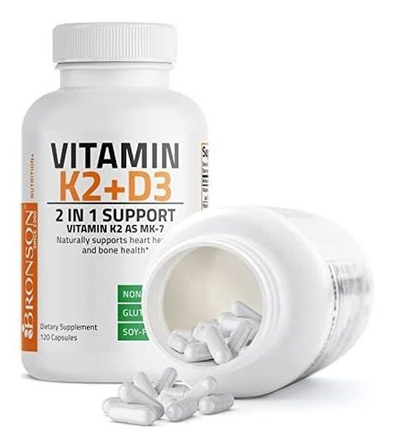 Bronson Vitamina K2 (mk7) Com Suplemento D3 Fórmula Non-gmo - Imagem 7