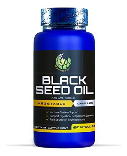 Cápsula Vegetal De Óleo De Semente Preta, 1000 Mg Por Porçã