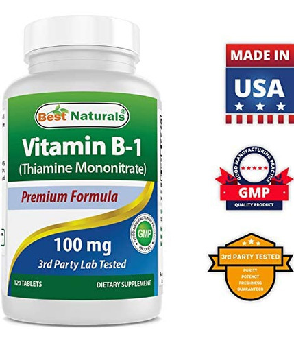 Best Naturals Vitamina B1 Como Mononitrato De Tiamina 100 Mg - Imagem 4