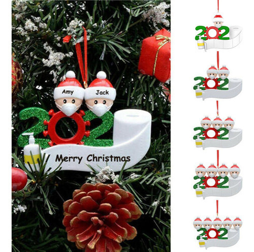 Enfeite De Árvore De Natal Personalizado: Papai Noel E Famíl - Imagem 3