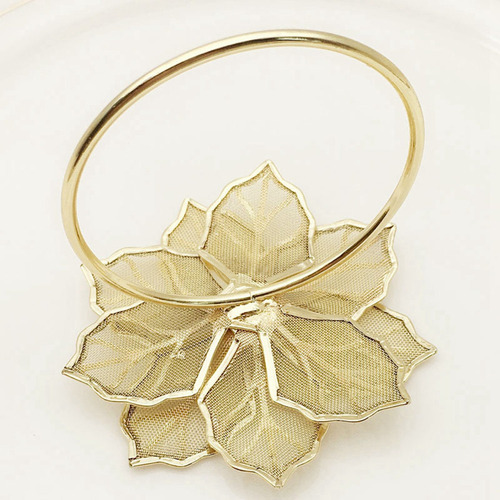 30 Peças De Anéis De Guardanapo Com Design De Flores, Fivela - Imagem 2