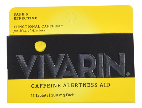 Alerta De Cafeína Vivarina Ajuda 200mg Atuação Rápida: 3 Pac