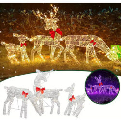 3pcs Flashes De Enfeite De Natal De Jardim Led De Renas