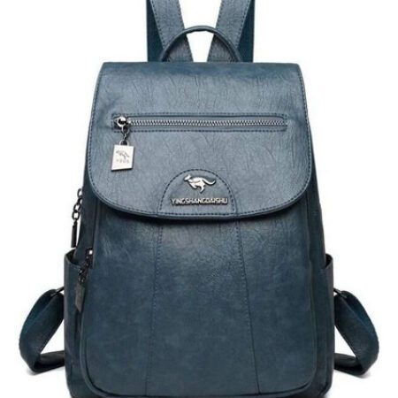 Mochila Feminina De Couro Pu Vintage - Imagem 22