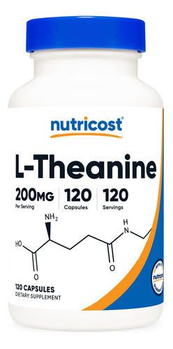 Suplemento Nutricost L-teanina 200 Mg 120 Cápsulas