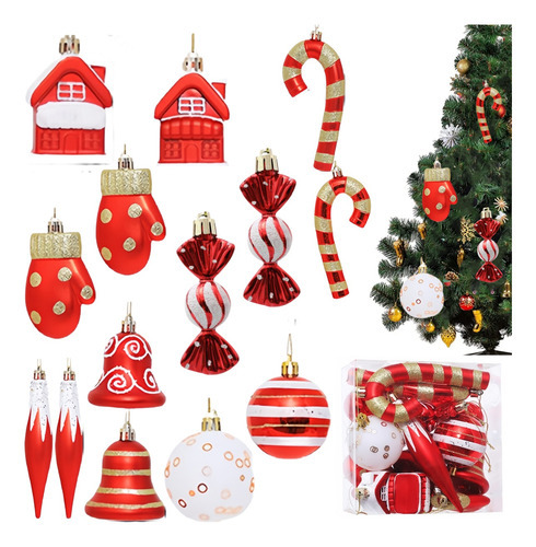 16 Pingentes De Árvore De Natal Decorados Com Doces