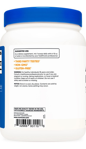Suplemento Nutricost Acetil L-carnitina (alcar) 500g 1000mg - Imagem 4