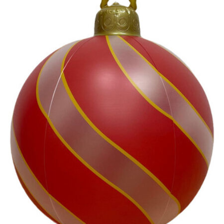 Bola De Natal Decorada Inflável Ao Ar Livre De 60 Cm - Imagem 16