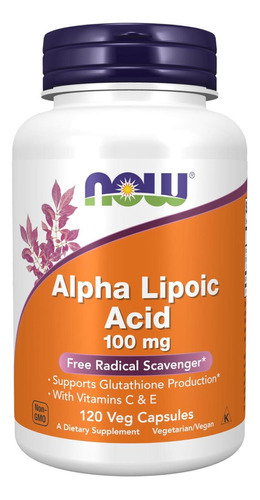 Agora, Suplementos De Alimentos, Ácido Alfa Lipóico 100 Mg C