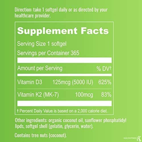 Upnourish Lipossomal Vitamina D3 K2 Mk7 365 Softgels - Vit D - Imagem 4