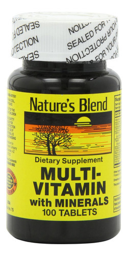 Natures Blend Nat B Multivitamin & Min Tb, Sortido, 100 Un