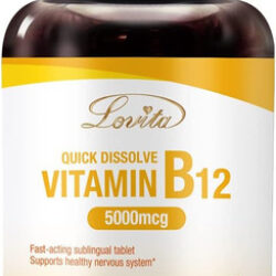 Vitaminas B12 De Força Máxima Lovita 5000 Mcg, Comprimidos