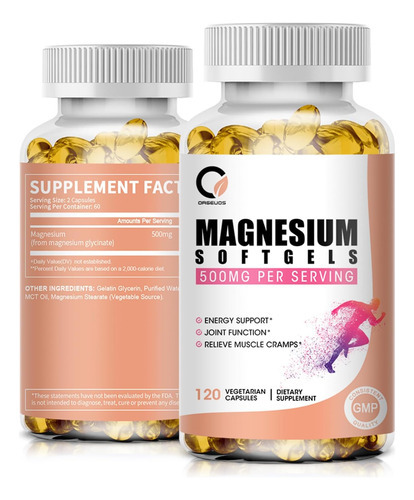 Cápsulas De Glicinato De Magnésio Orgeuos De 500 Mg, Cápsula - Imagem 8
