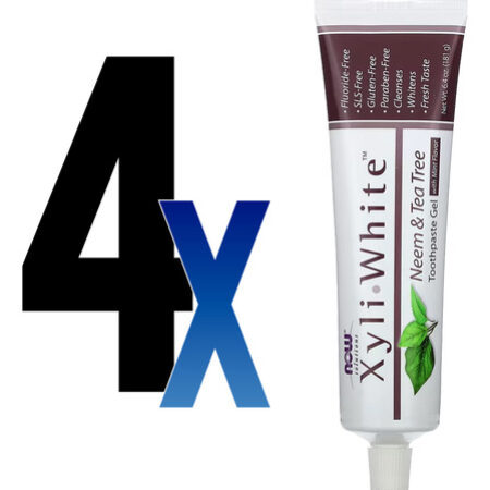 Creme Dental Now Foods Xyliwhite Neem E Tea Tree, 6,4oz 4un - Imagem 2