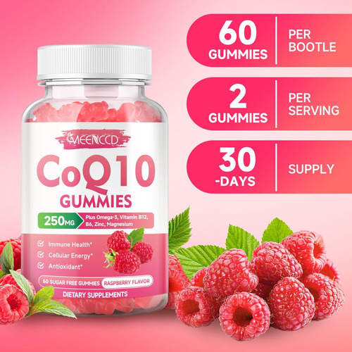 Coq10 Gummies Sem Açúcar 250mg, Suplementos De Coenzima Q10 - Imagem 7