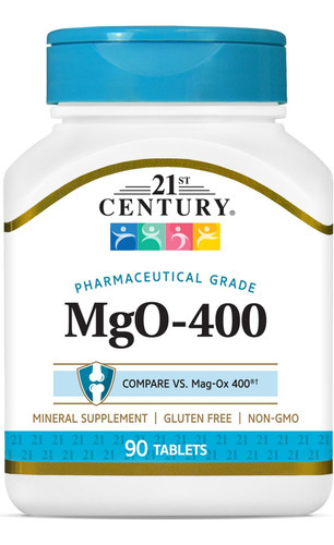 Comprimidos De 400 Mg De Mgo Do Século 21, Contagem De 90, S