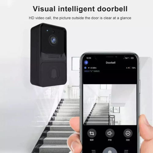 Novo Campainha Inteligente Sem Fio Com Câmera De Vídeo Wifi - Imagem 6