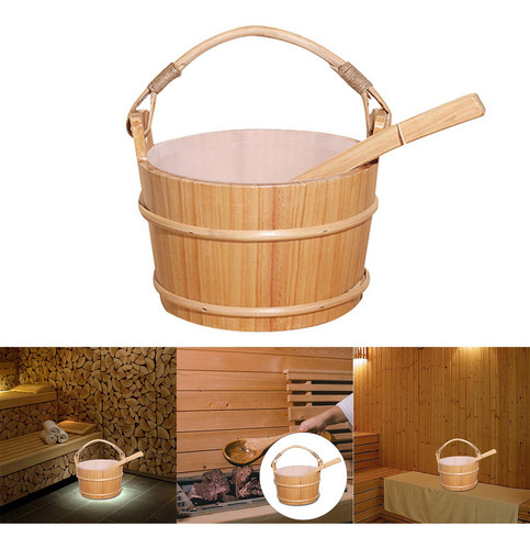 Aplicável A Balde De Sauna De Madeira Maciça De De 1 Galão - Imagem 4