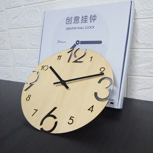 Relógio De Parede European Wood Watch Modern Design Home Dec - Imagem 5