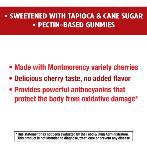Natures Way Tart Cherry Ultra Gummies, Suporte Antioxidante - Imagem 4
