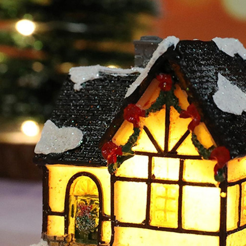 Decoração De Natal Light Miniature House Village 3x - Imagem 7