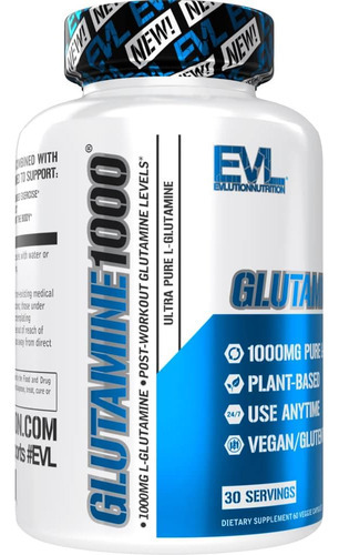 Evlution Nutrition L-glutamine 1000, 1g Pure L Glutamine Por - Imagem 3