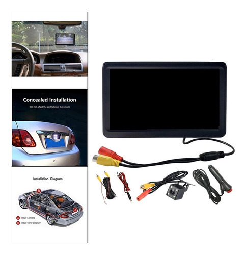 Monitor De Carro Com Visão Traseira De 7 Polegadas De - Imagem 6