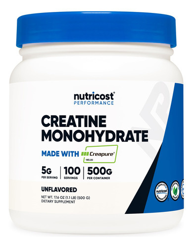 Suplemento Nutricost Creapure® Creatina Monohidratada 500g