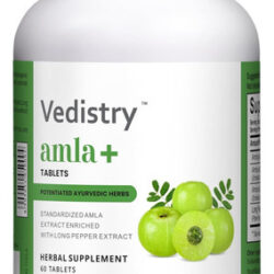 Vedistry Amla + Tablets 1100 Mg Com Extrato De Amla E Piment