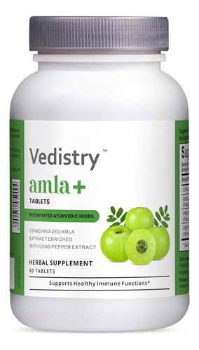 Vedistry Amla + Tablets 1100 Mg Com Extrato De Amla E Piment