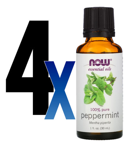 Óleo Essencial Hortelã 30ml Now Foods Peppermint 100% 4un - Imagem 2