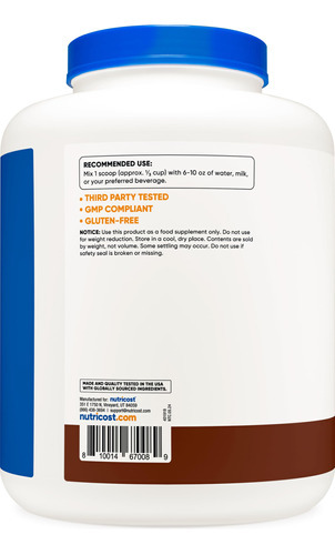 Proteína Em Pó Nutricost Casein Chocolate 2,27 Kg Sem Glúten - Imagem 5