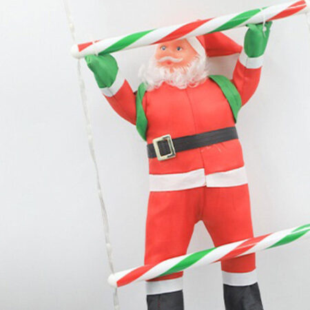 Papai Noel Escalando Na Escada De Corda Decoração - Imagem 10