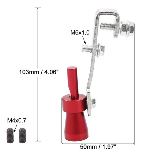 Simulador De Silenciador Turbo Escape Red Whistle S De 2 Uni - Imagem 2