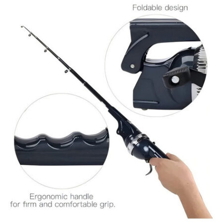 De O Vara De Pesca Telescópica Dobrável Com Porta Com - Imagem 6