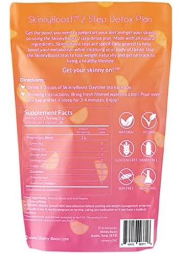 Skinnyboost 28 Day Detox Daytime Tea - (28 Saquinhos De Chá - Imagem 2