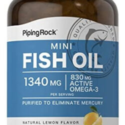 Cápsulas Gelatinosas De Óleo De Peixe Piping Rock Mini 1300m