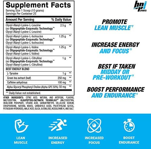 Bpi Sports Melhor Bcaa Com Energia - Bcaa Em Pó Saudável - M - Imagem 2